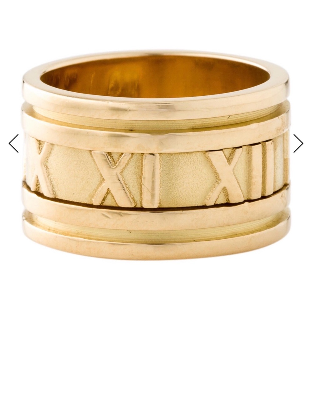 Tiffany & Co. Gold Roman Numeral Wide Band